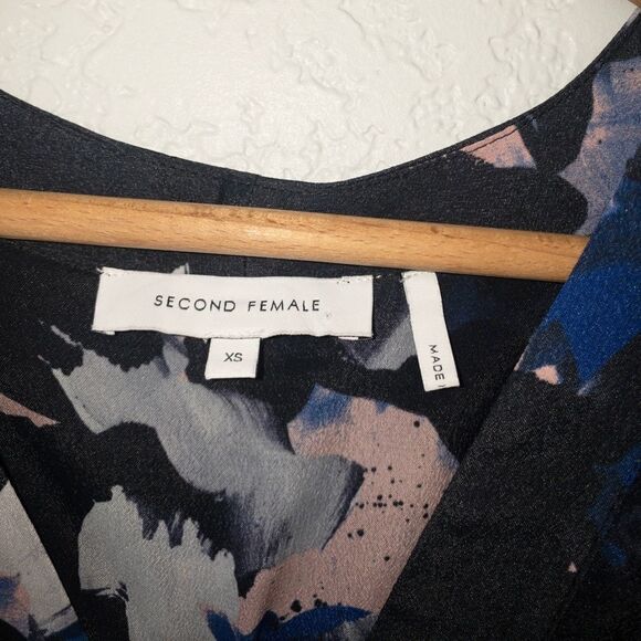 NWOT Second Female x Anthropologie Floral Davin Waist Tie Dress Size XS - Picture 7 of 7